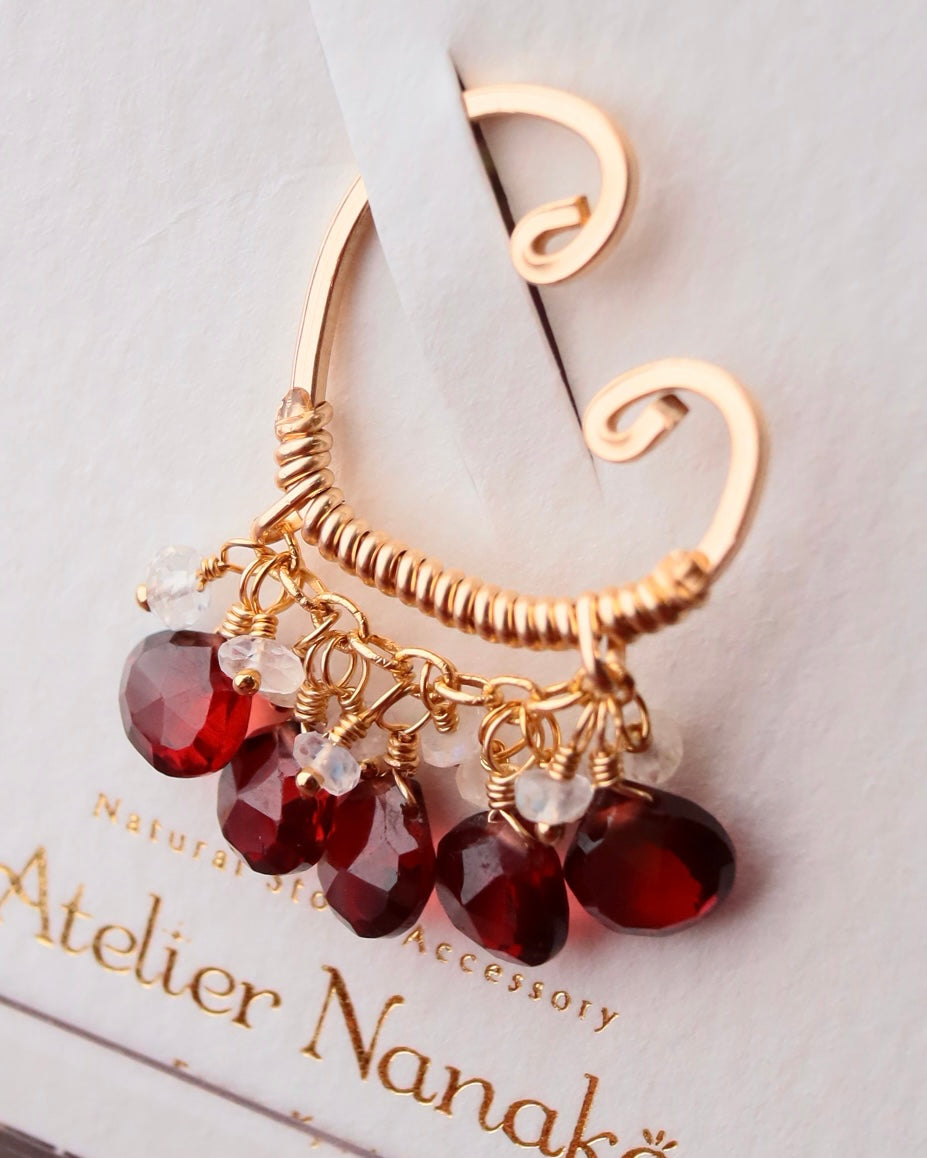Garnet ear cuff