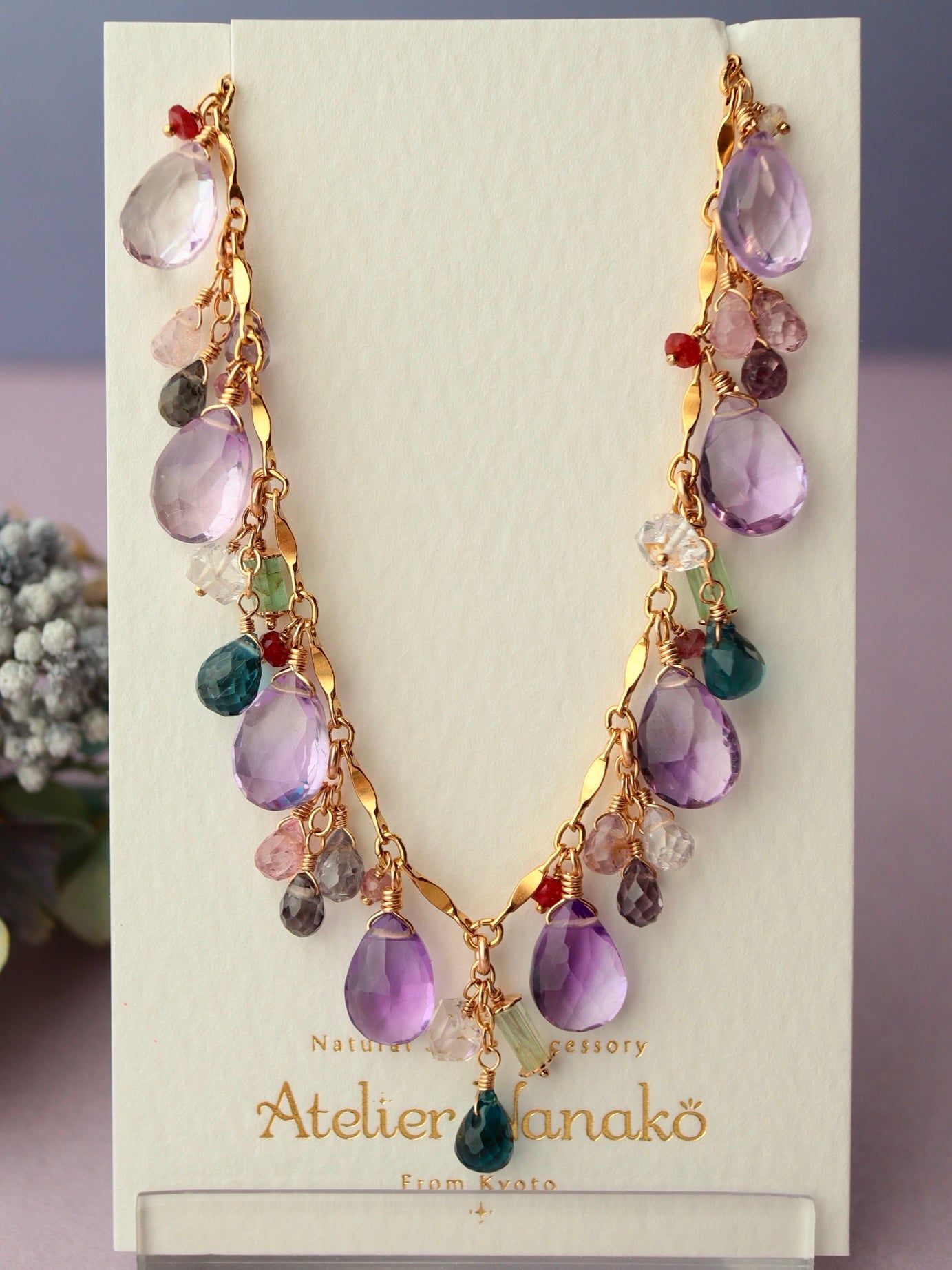 Amethyst and London Blue Topaz Bracelet
