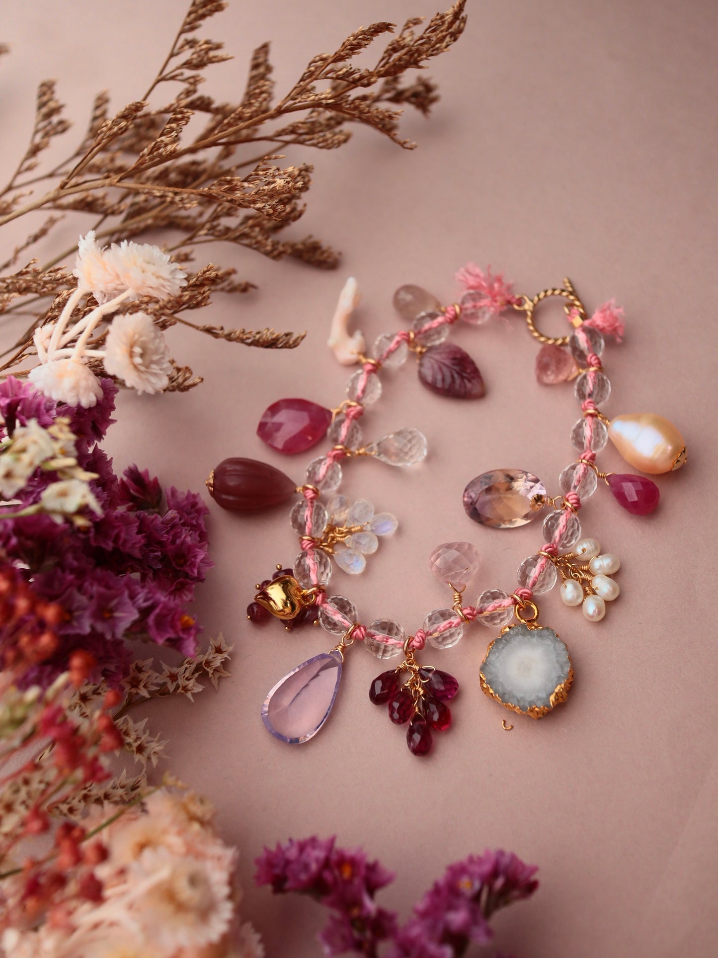 Gem Parade- Bracelet / Berry Rose