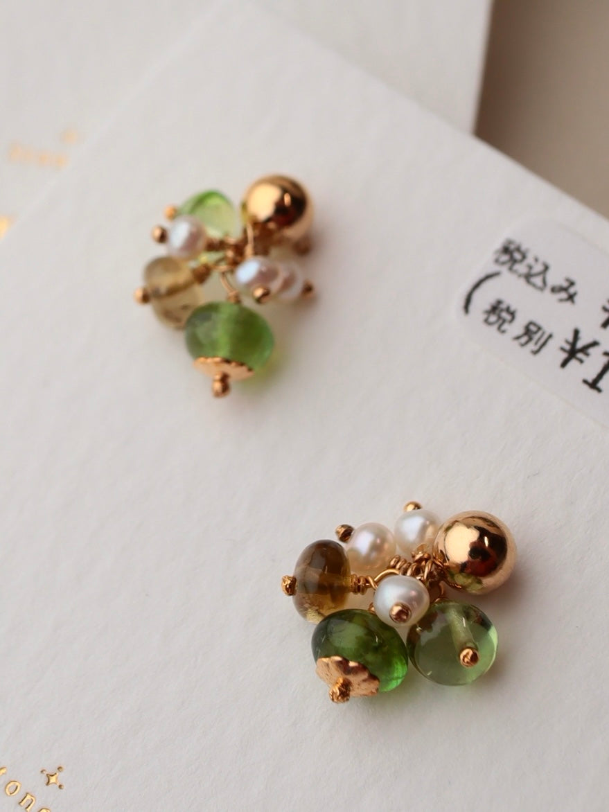 Small green tourmaline earrings