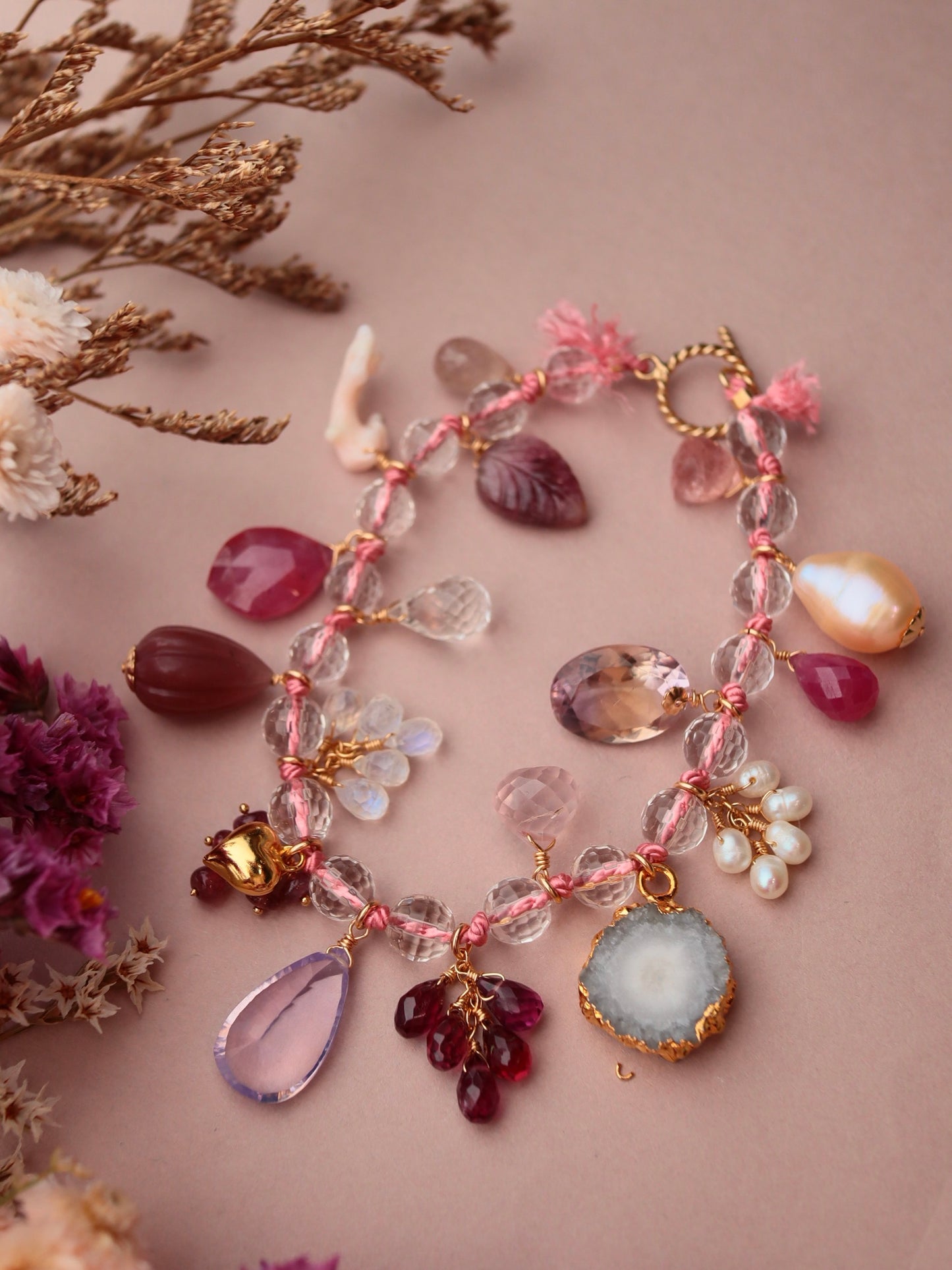 Gem Parade- Bracelet / Berry Rose