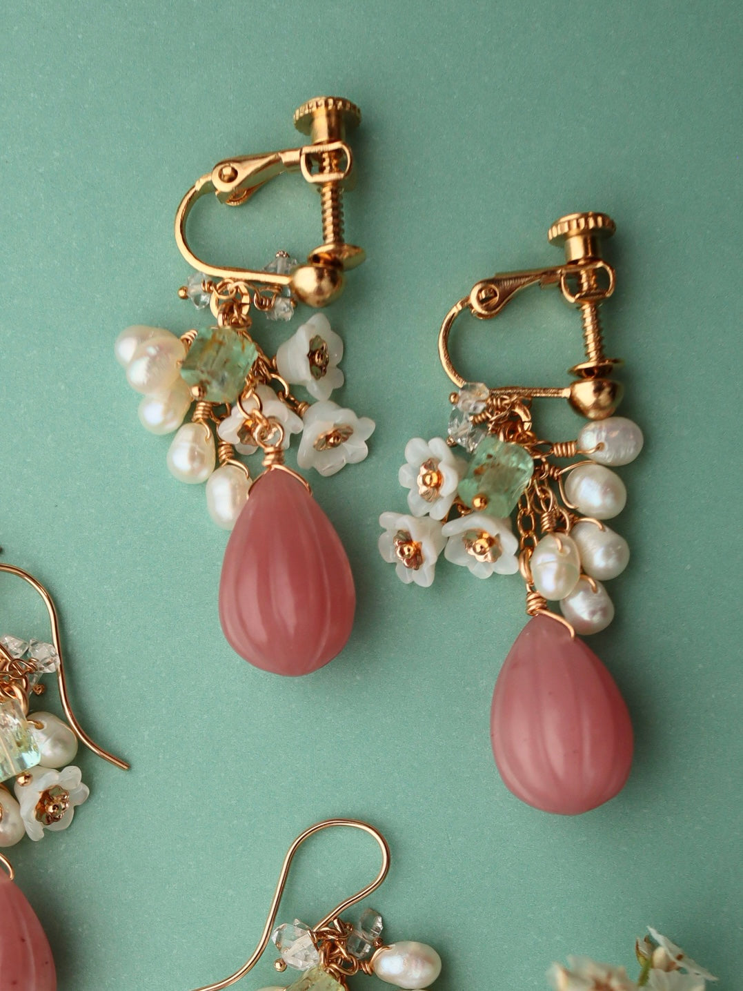 Guava Quartz Earrings
