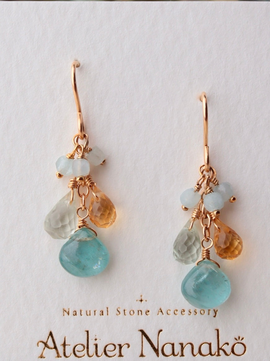 Small green kyanite earrings
