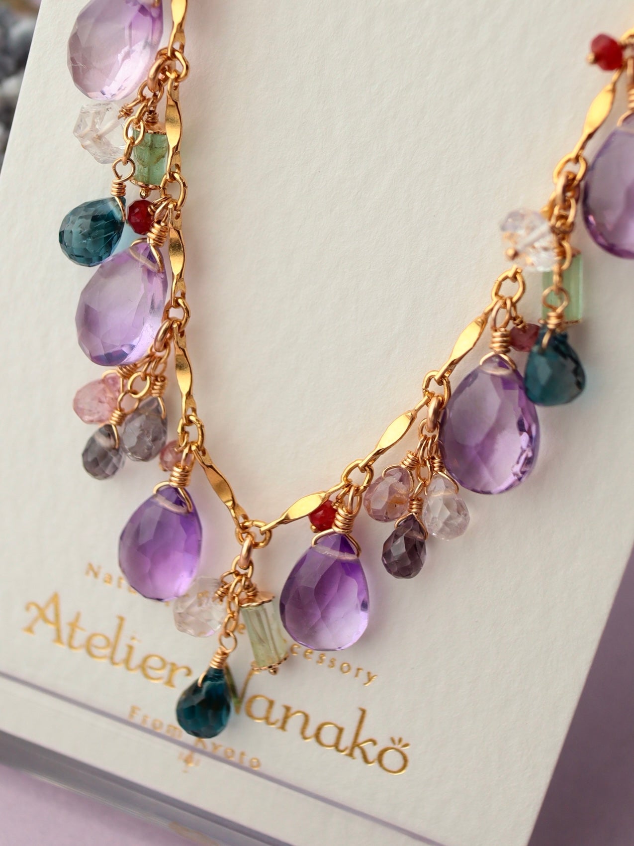 Amethyst and London Blue Topaz Bracelet