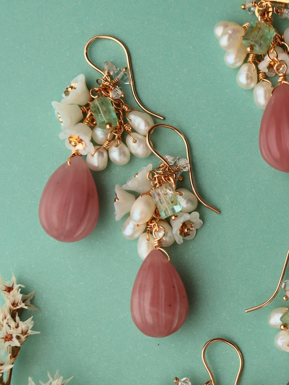 Guava Quartz Earrings