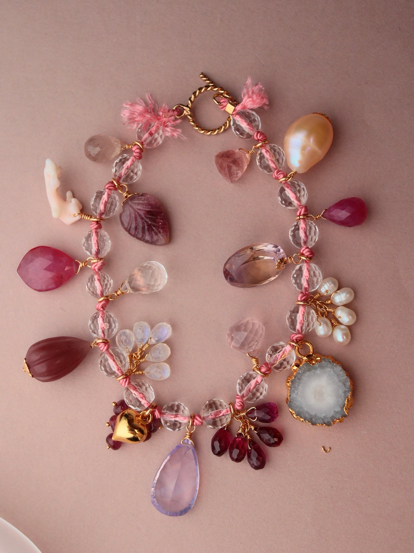 Gem Parade- Bracelet / Berry Rose