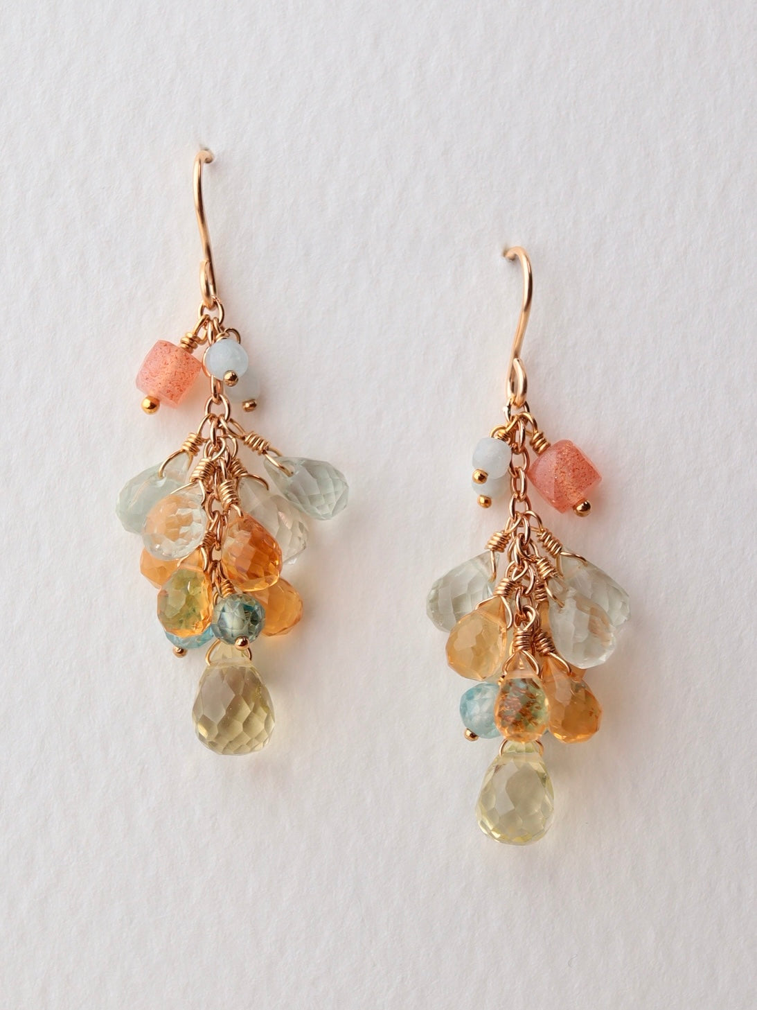 Yellow stone earrings