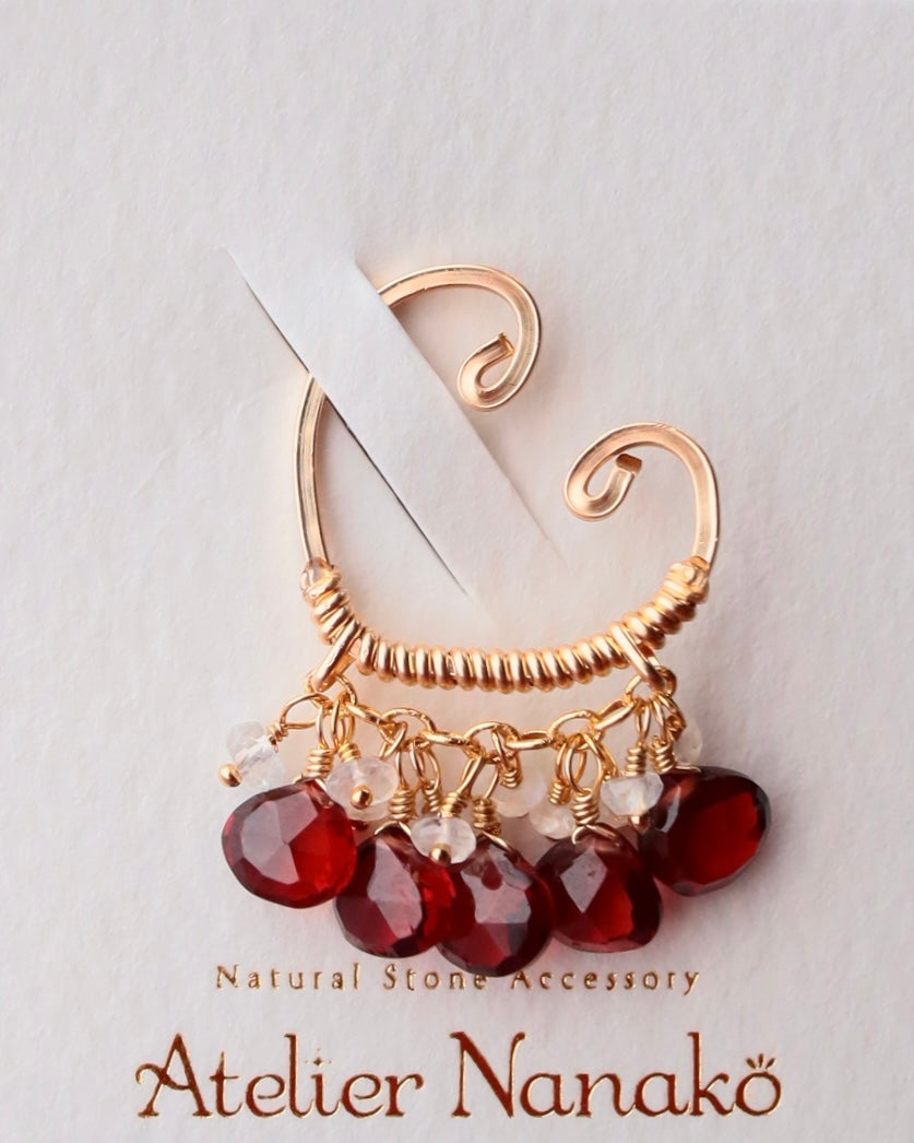 Garnet ear cuff