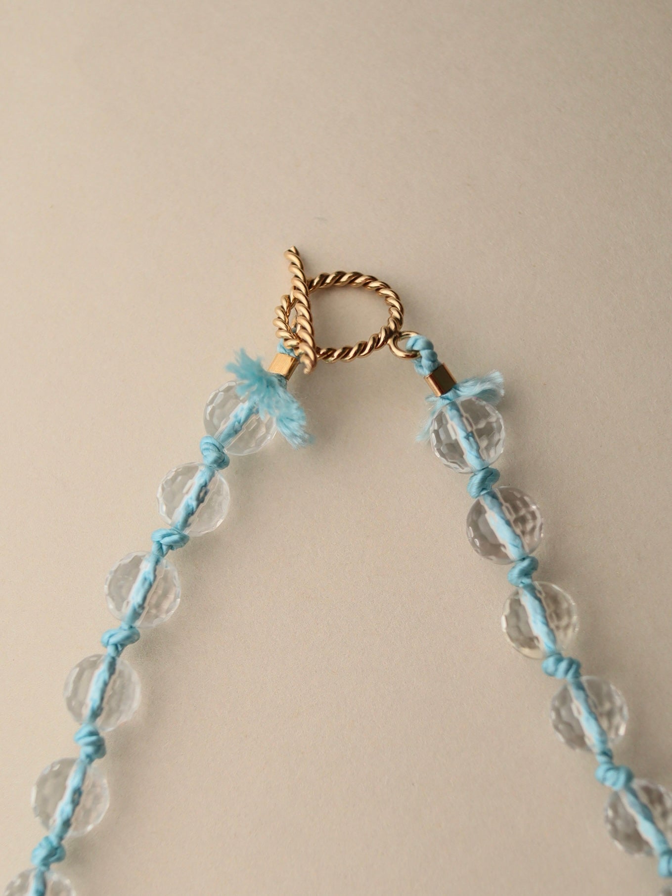 Swiss Blue Topaz and Prehnite necklace