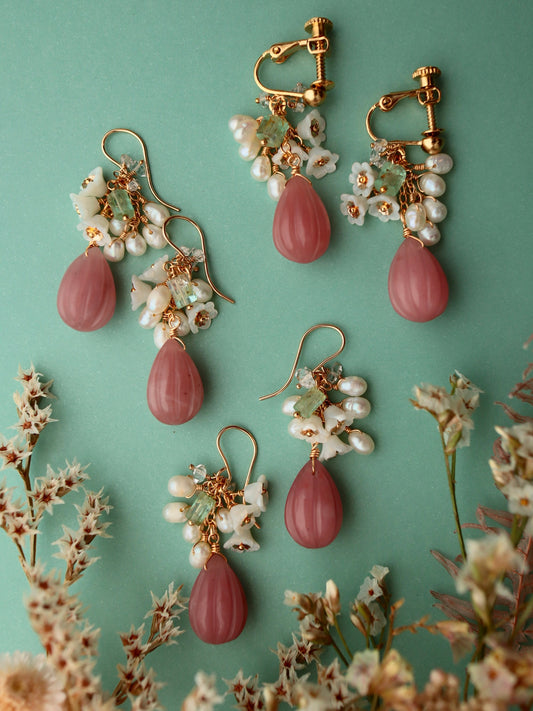 Guava Quartz Earrings