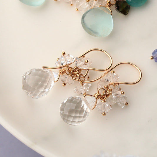 Sparkling crystal drop earrings