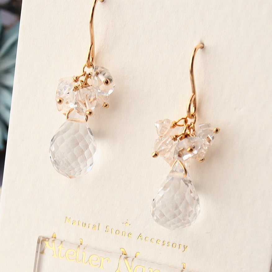 Sparkling crystal drop earrings