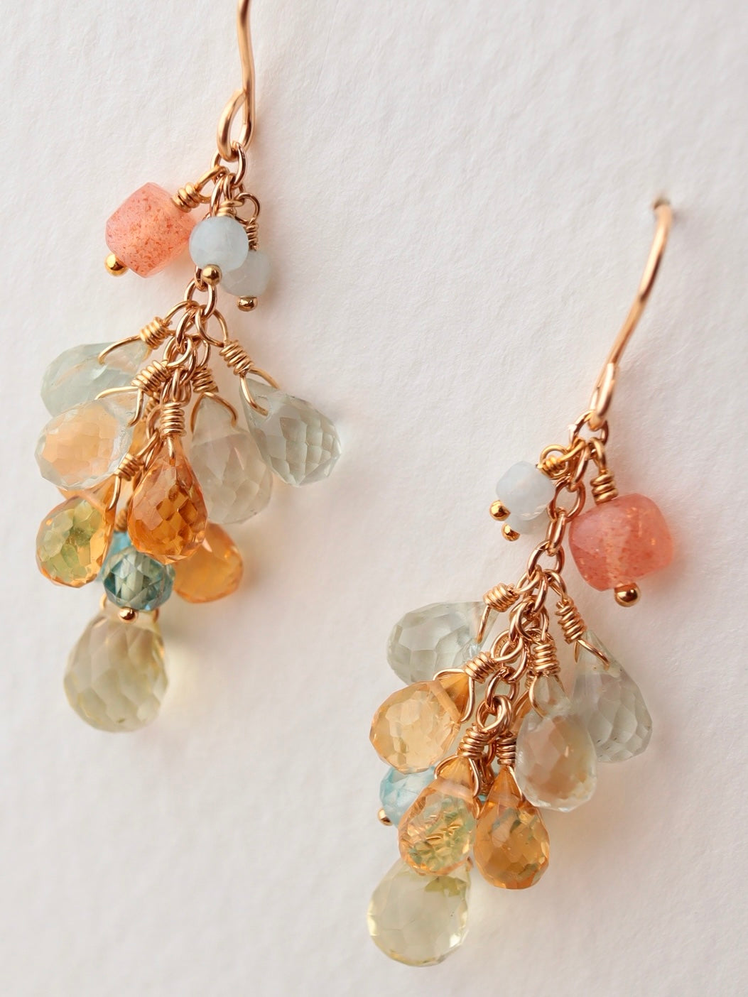 Yellow stone earrings