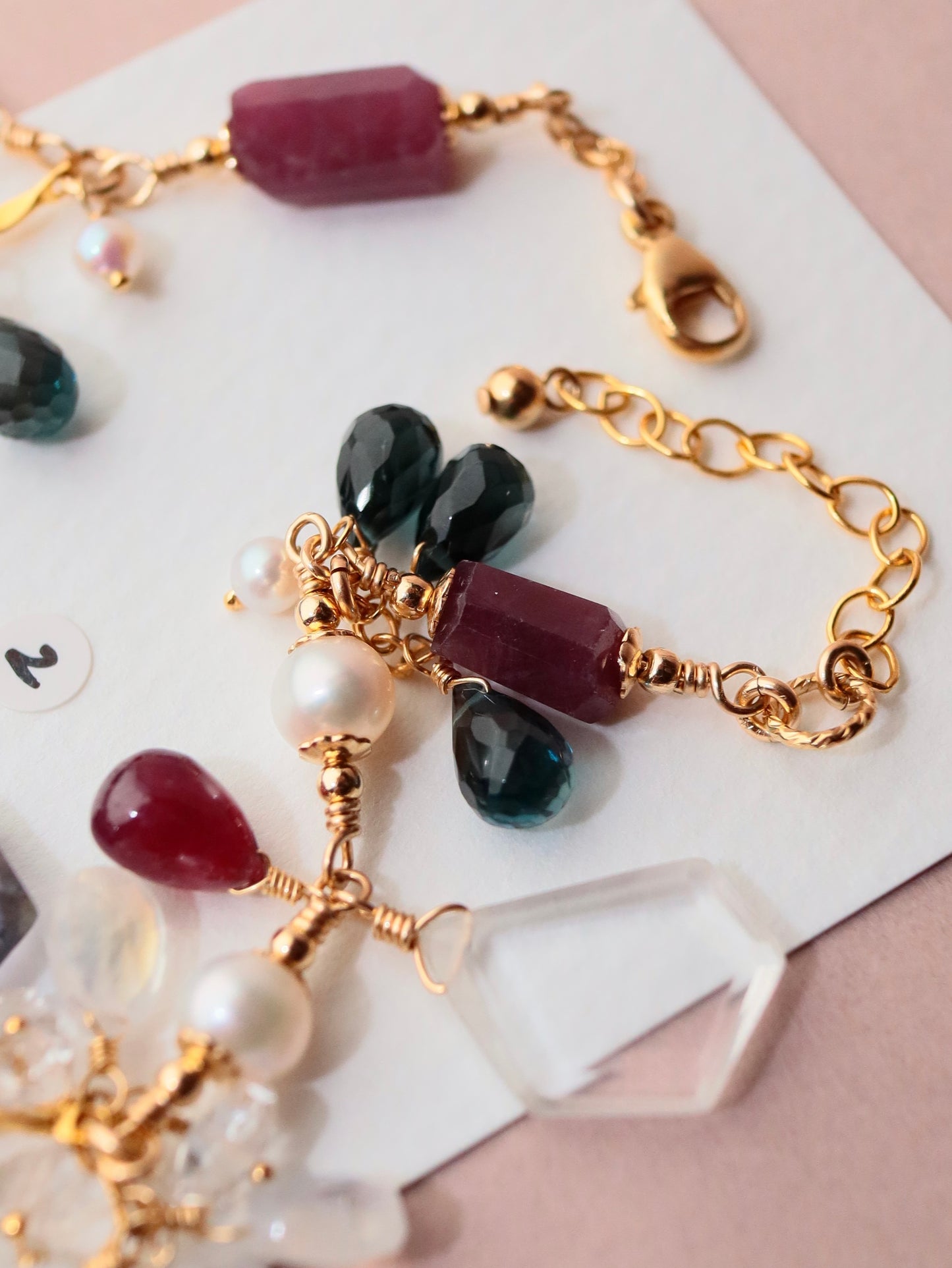 [Stories in Red] Ruby and London Blue Topaz Bracelet ②