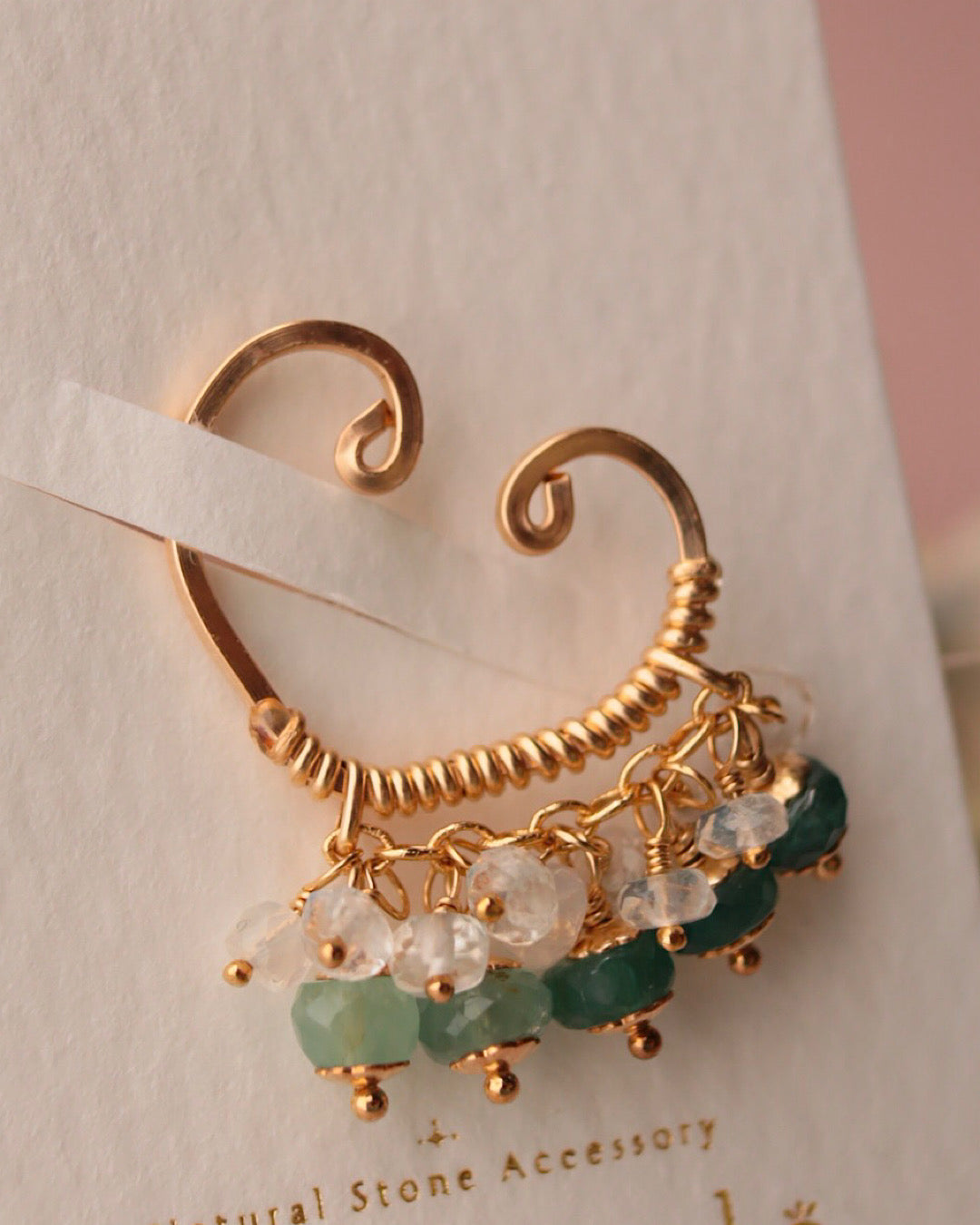 Grandidierite ear cuff
