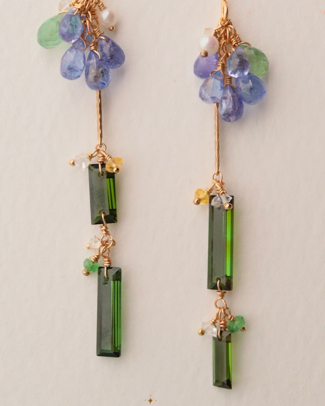 [One-of-a-kind] Green Tourmaline Earrings