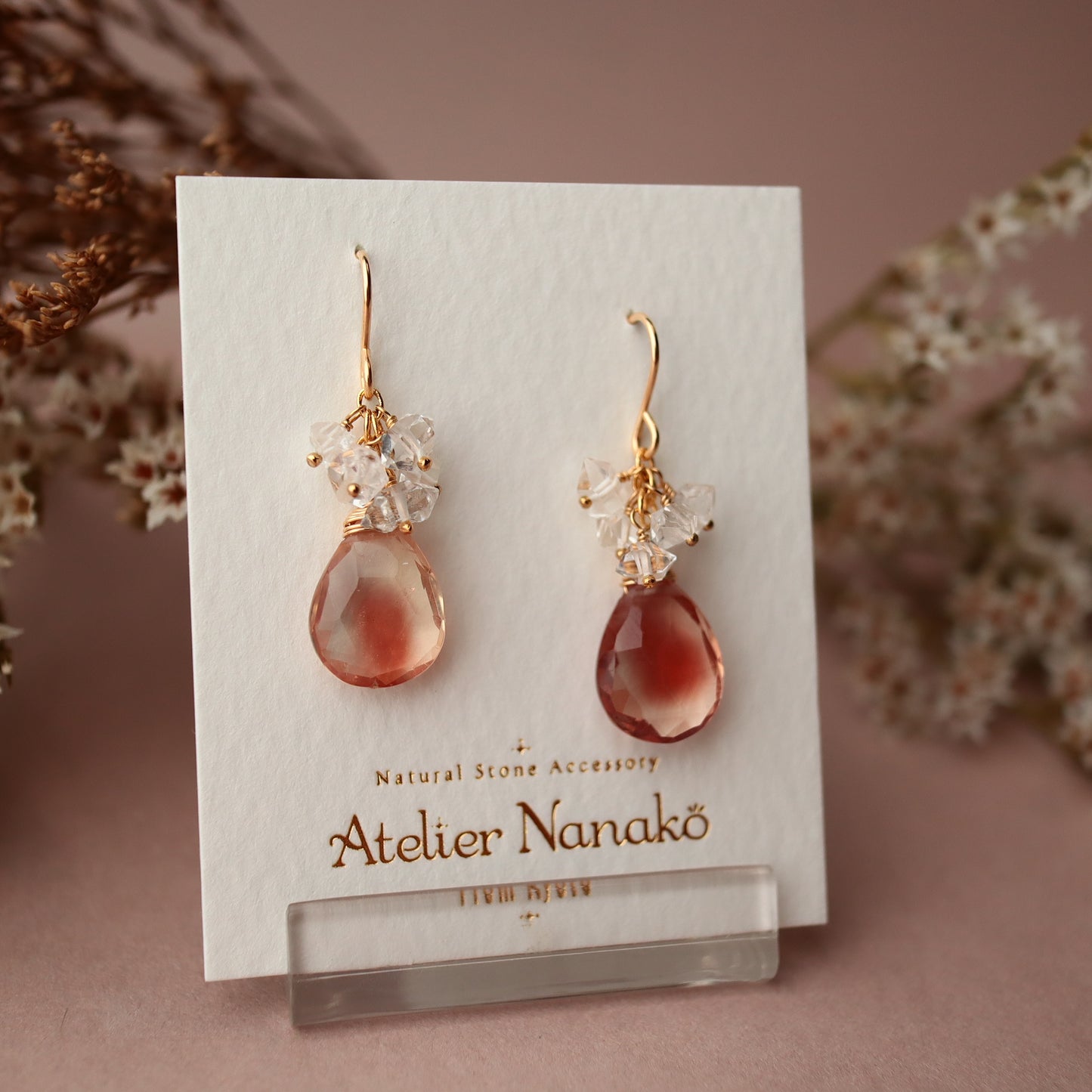 [Short No.1] Oregon sunstone earrings