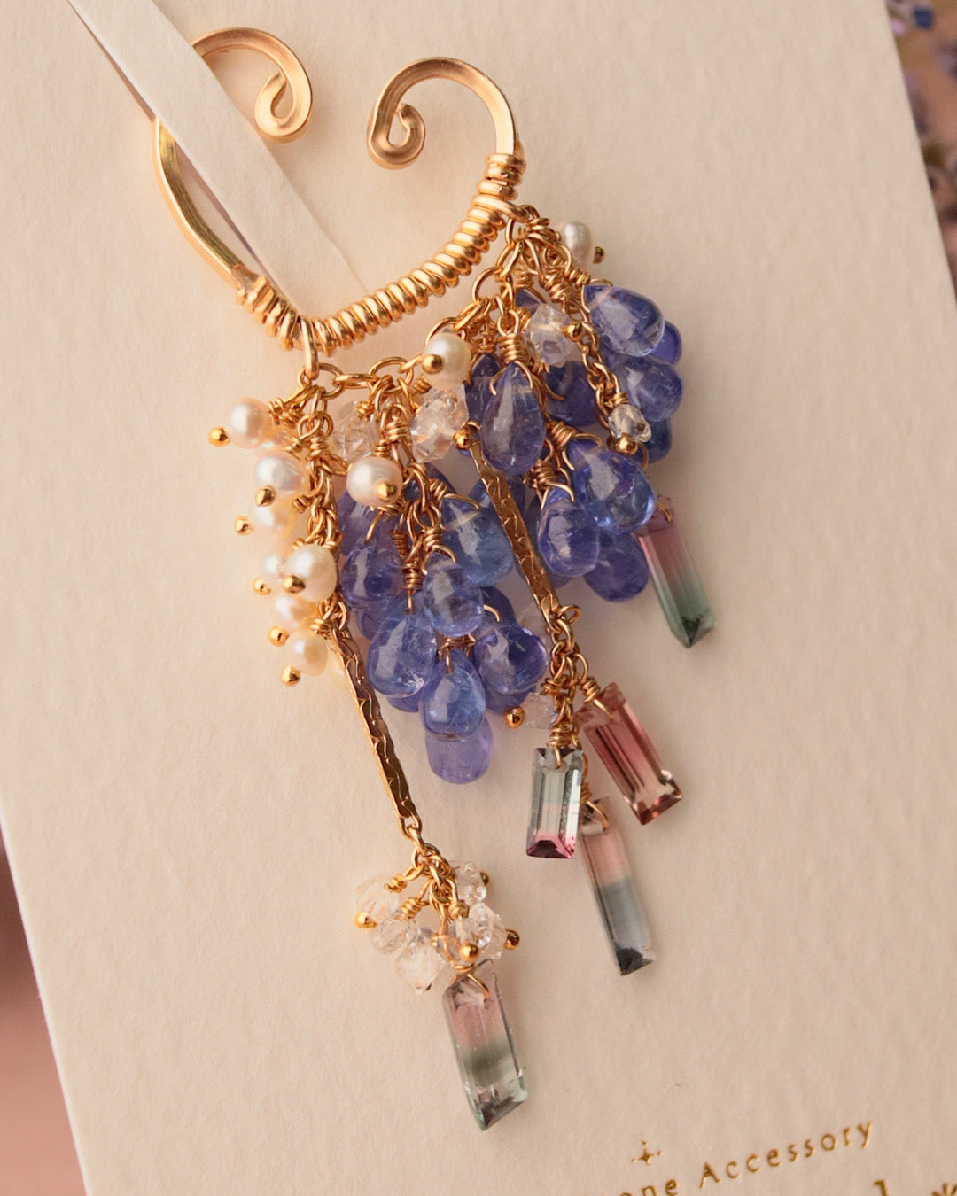 [One-of-a-kind] Bicolor Tourmaline Ear Cuff①