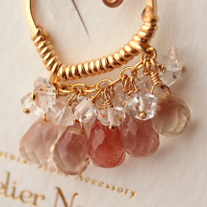 Oregon sunstone ear cuff