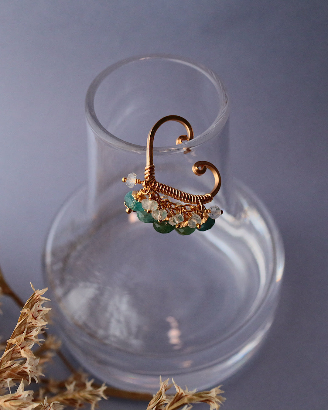 Grandidierite ear cuff