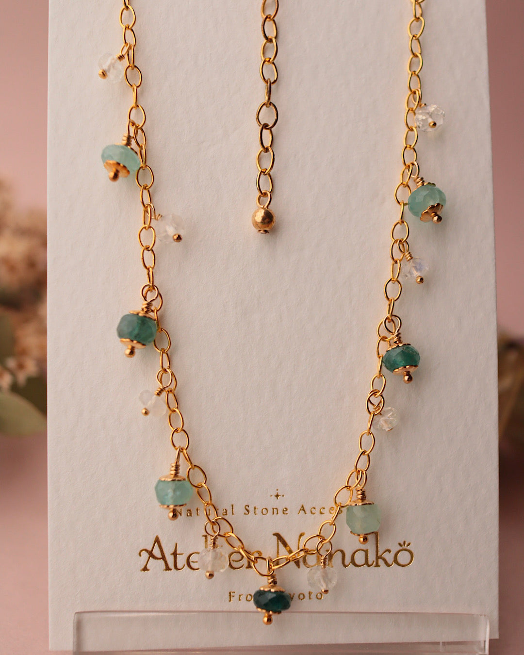 Grandidierite round necklace