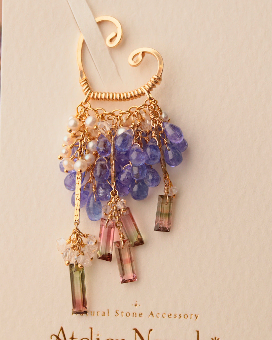 [One-of-a-kind] Bicolor Tourmaline Ear Cuff②