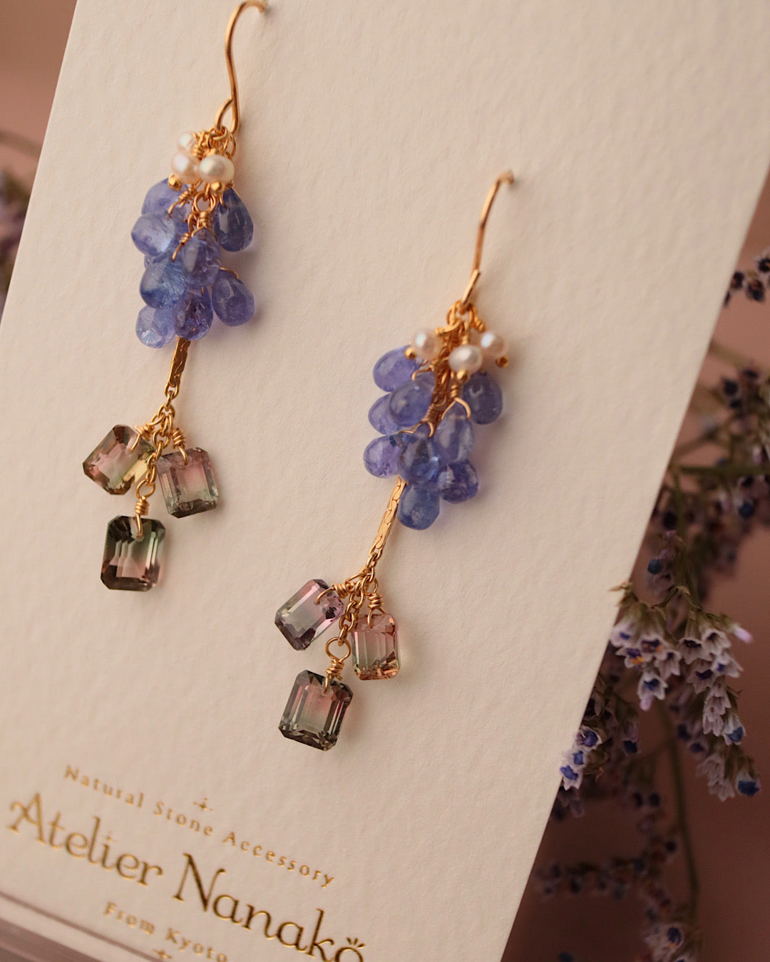 [One-of-a-kind] Bicolor Tourmaline Earrings ②