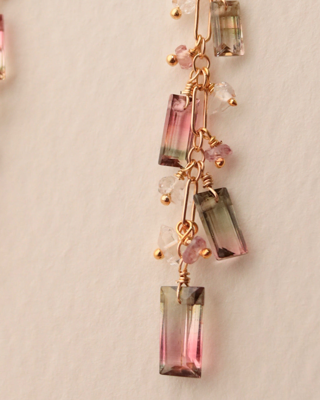 ②[One-of-a-kind] Bicolor Tourmaline Earrings