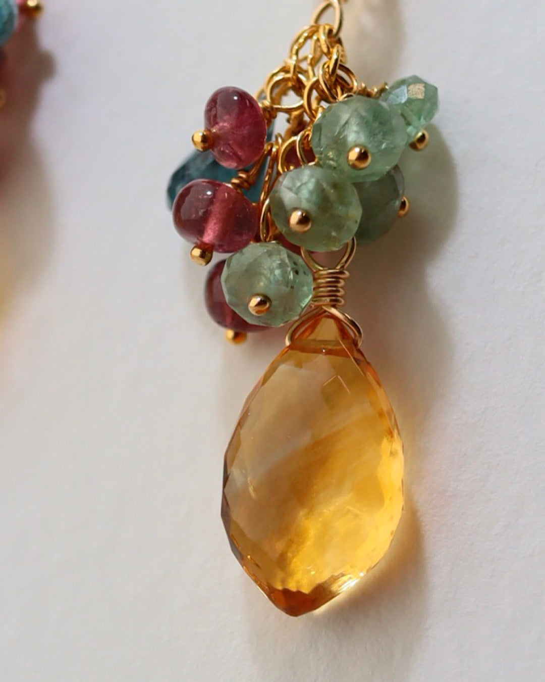 [Plants and flowers waiting for spring] Marquise cut citrine earrings
