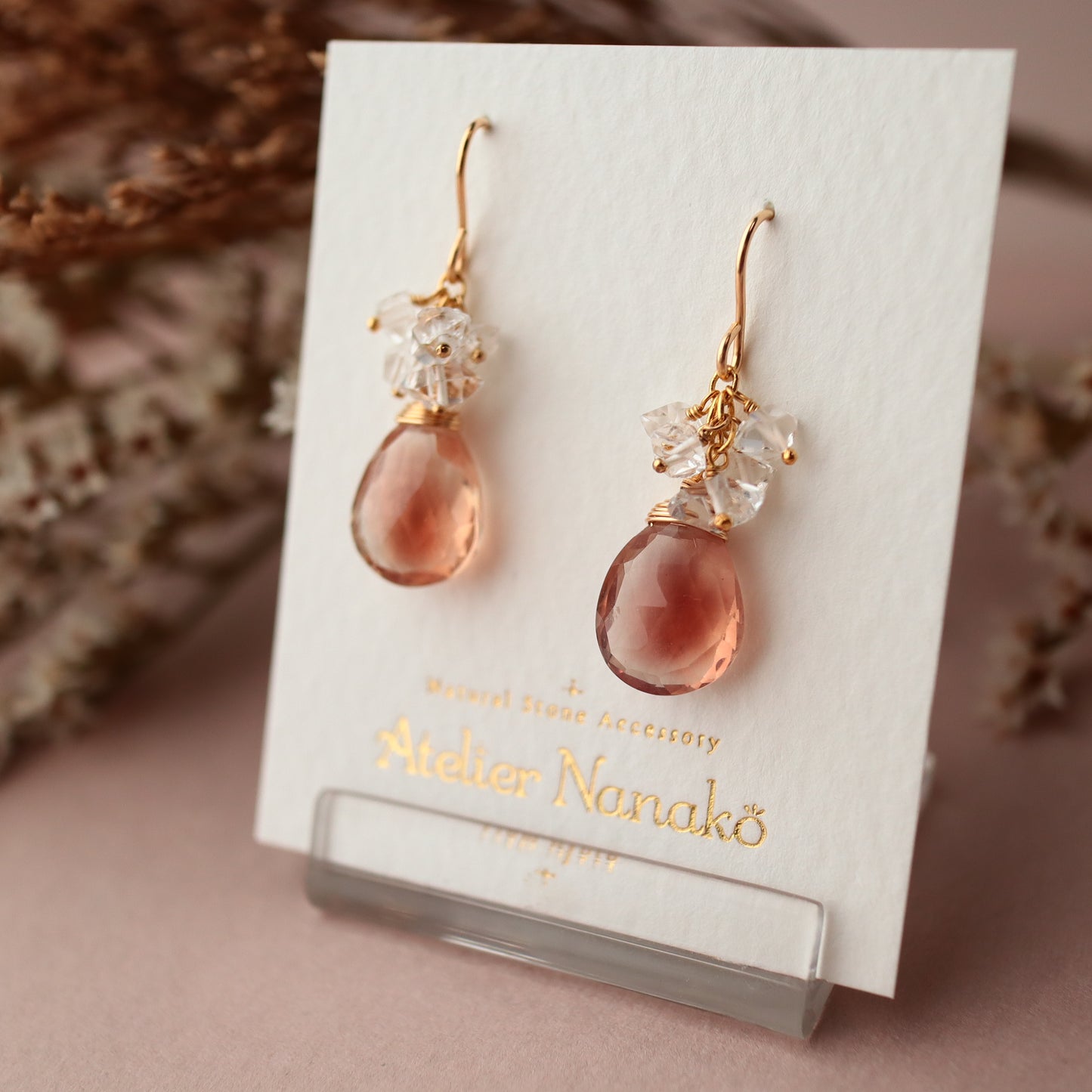 [Short No.2] Oregon sunstone earrings