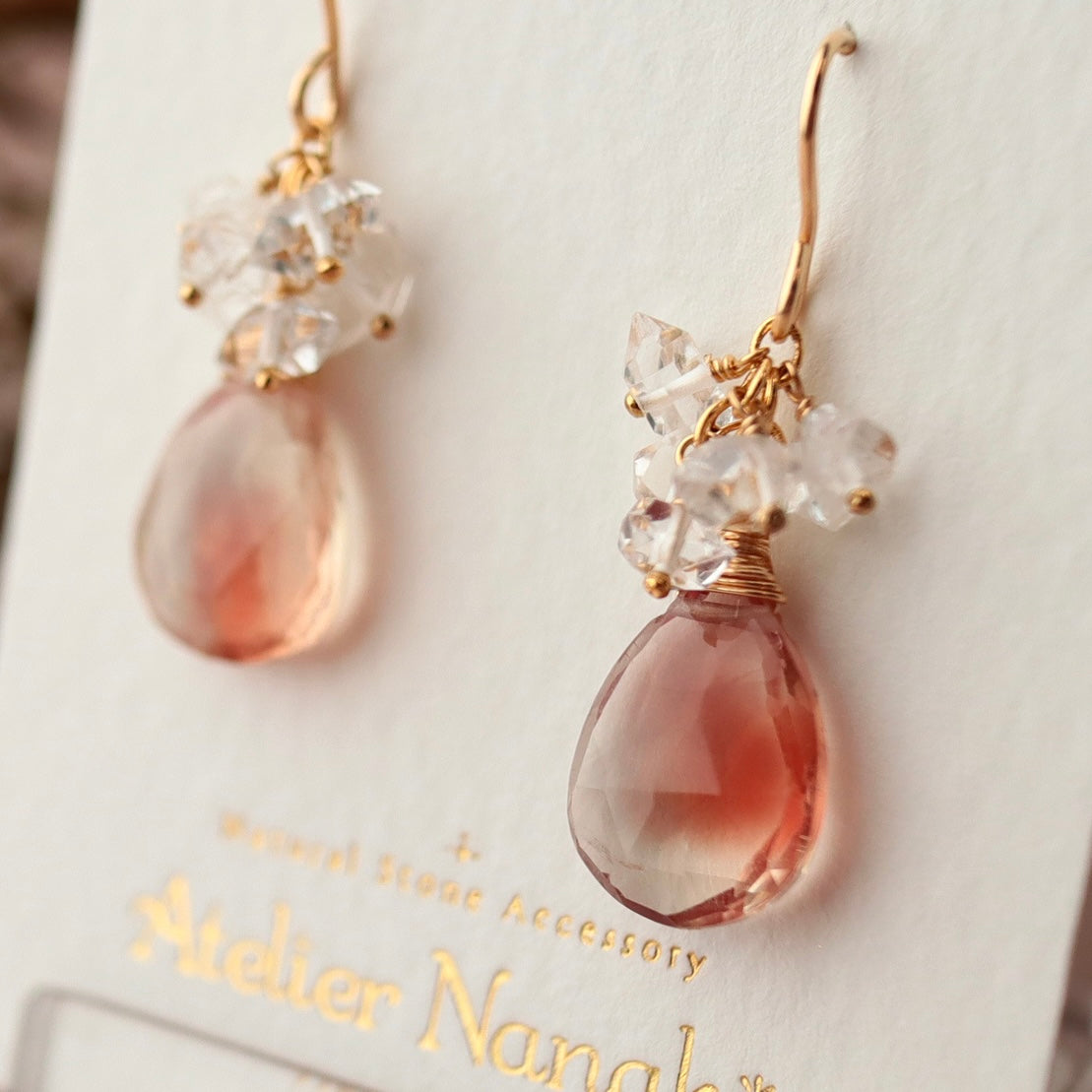 [Short No.1] Oregon sunstone earrings