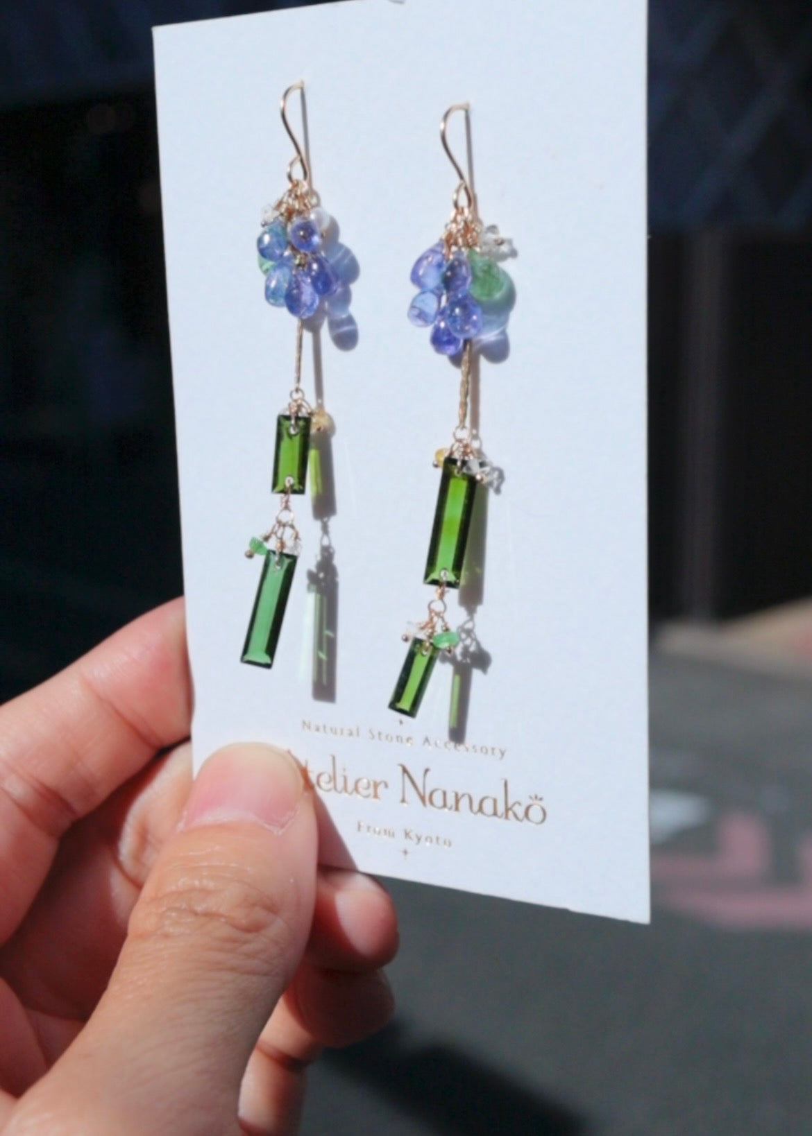 [One-of-a-kind] Green Tourmaline Earrings