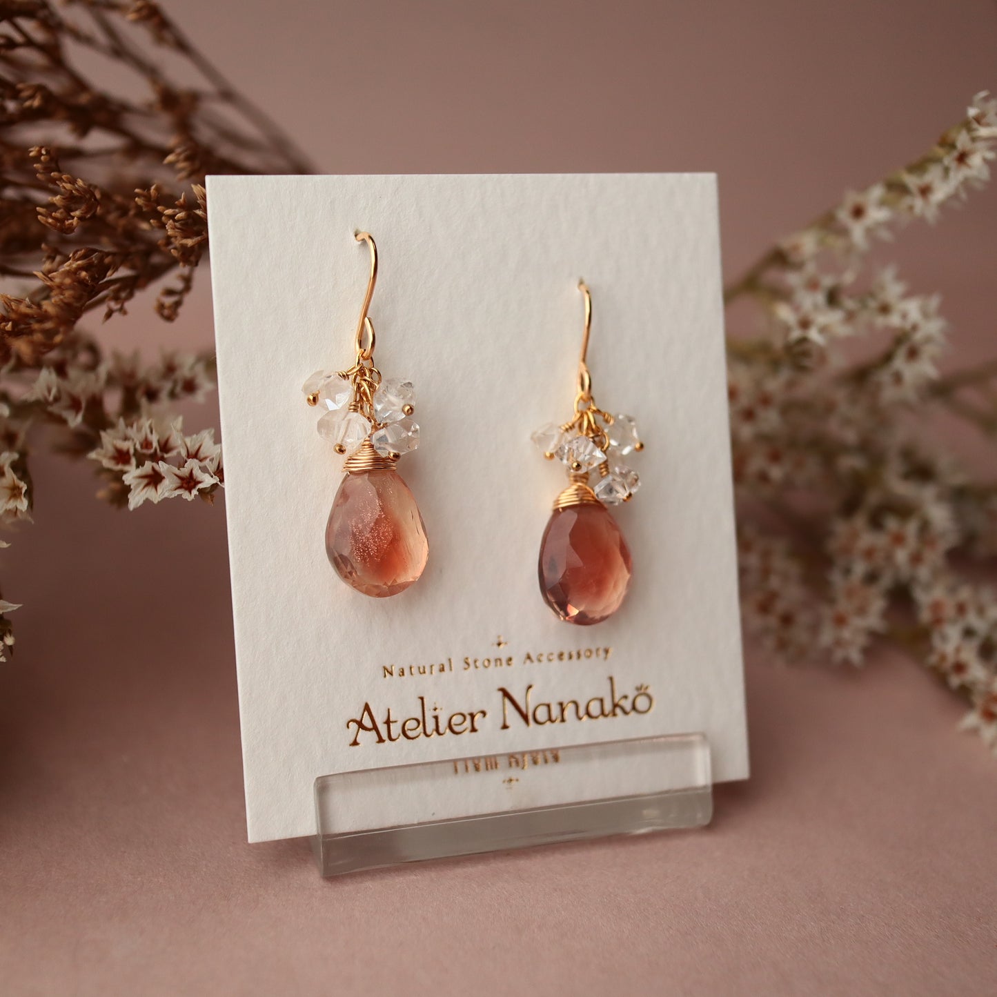 [Short No.2] Oregon sunstone earrings