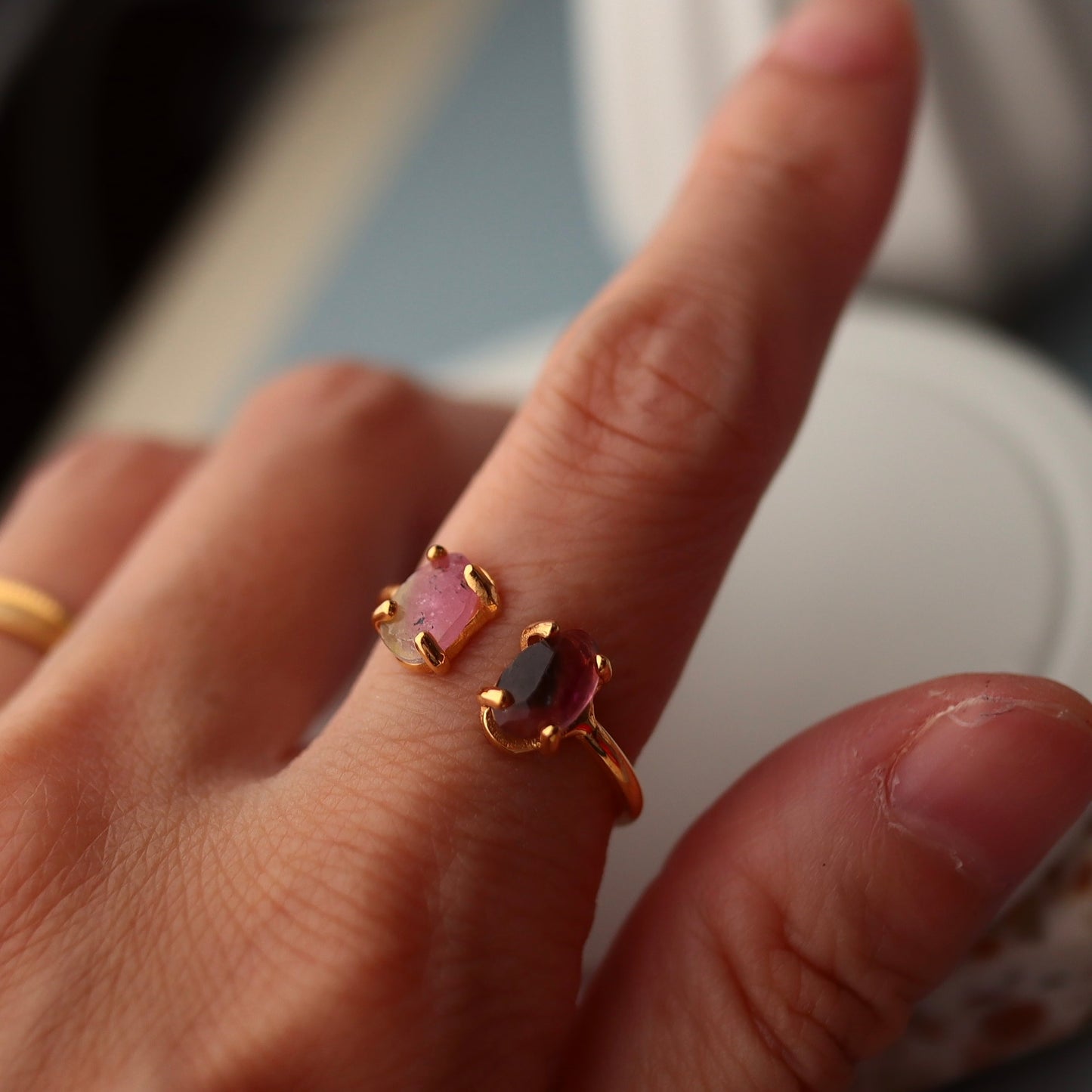 Bicolor tourmaline ring ③