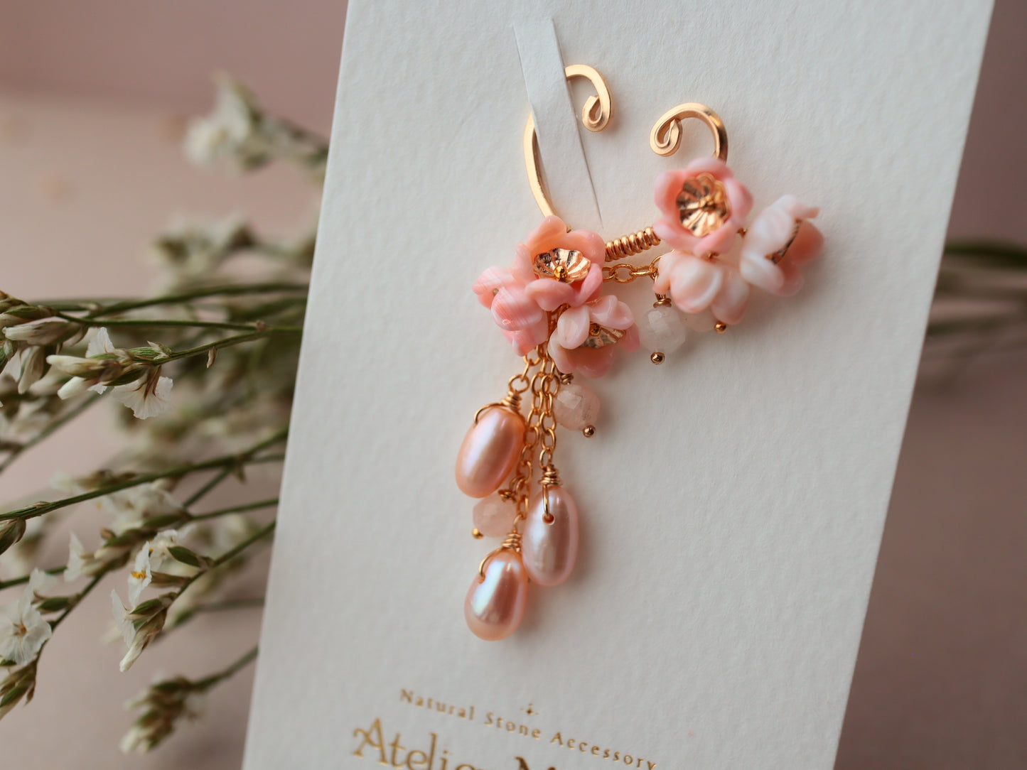 Queen Conch Shell Flower Ear Cuff