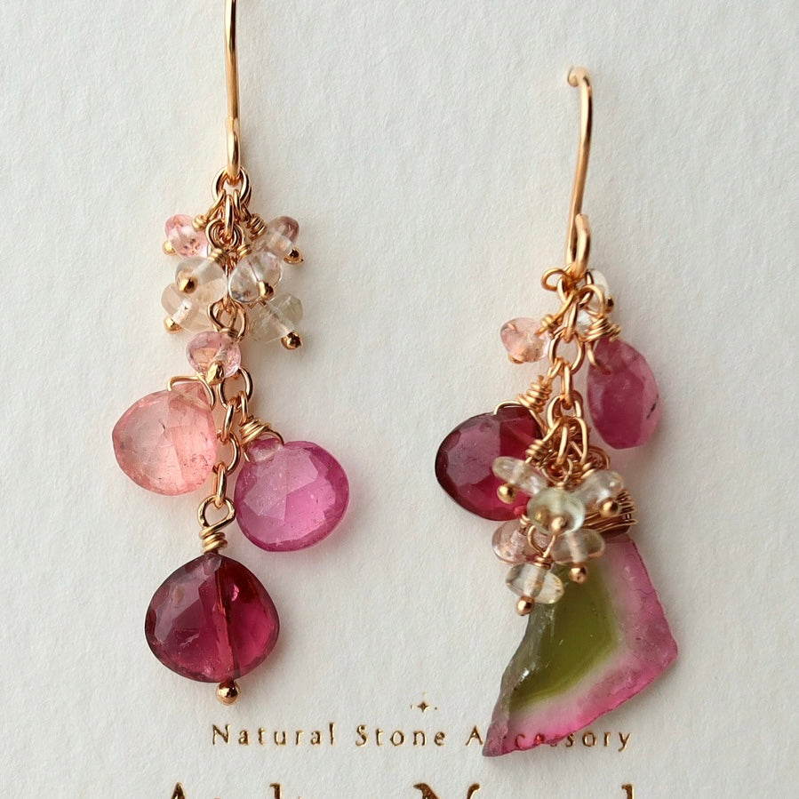 (2) Watermelon tourmaline earrings