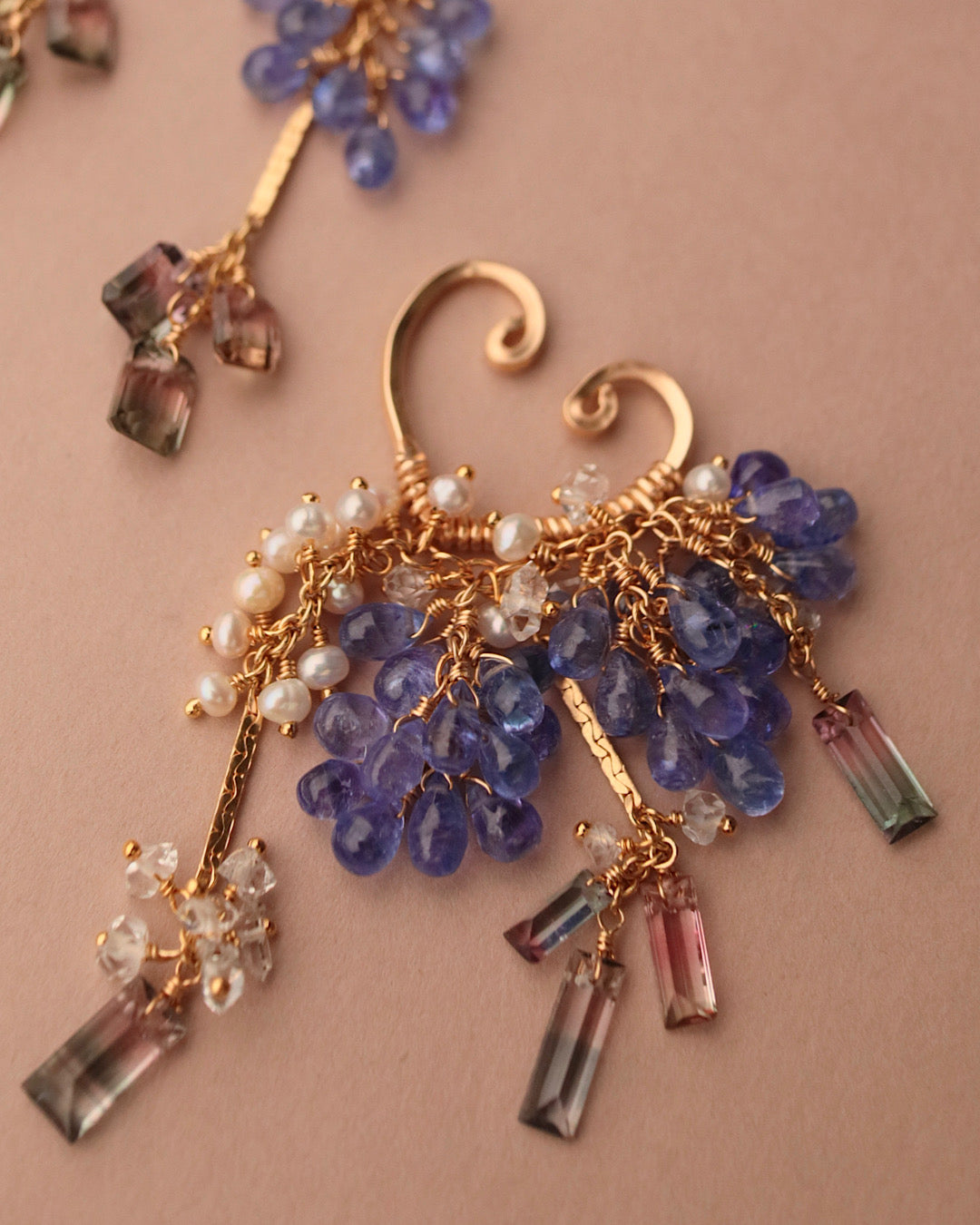 [One-of-a-kind] Bicolor Tourmaline Ear Cuff①