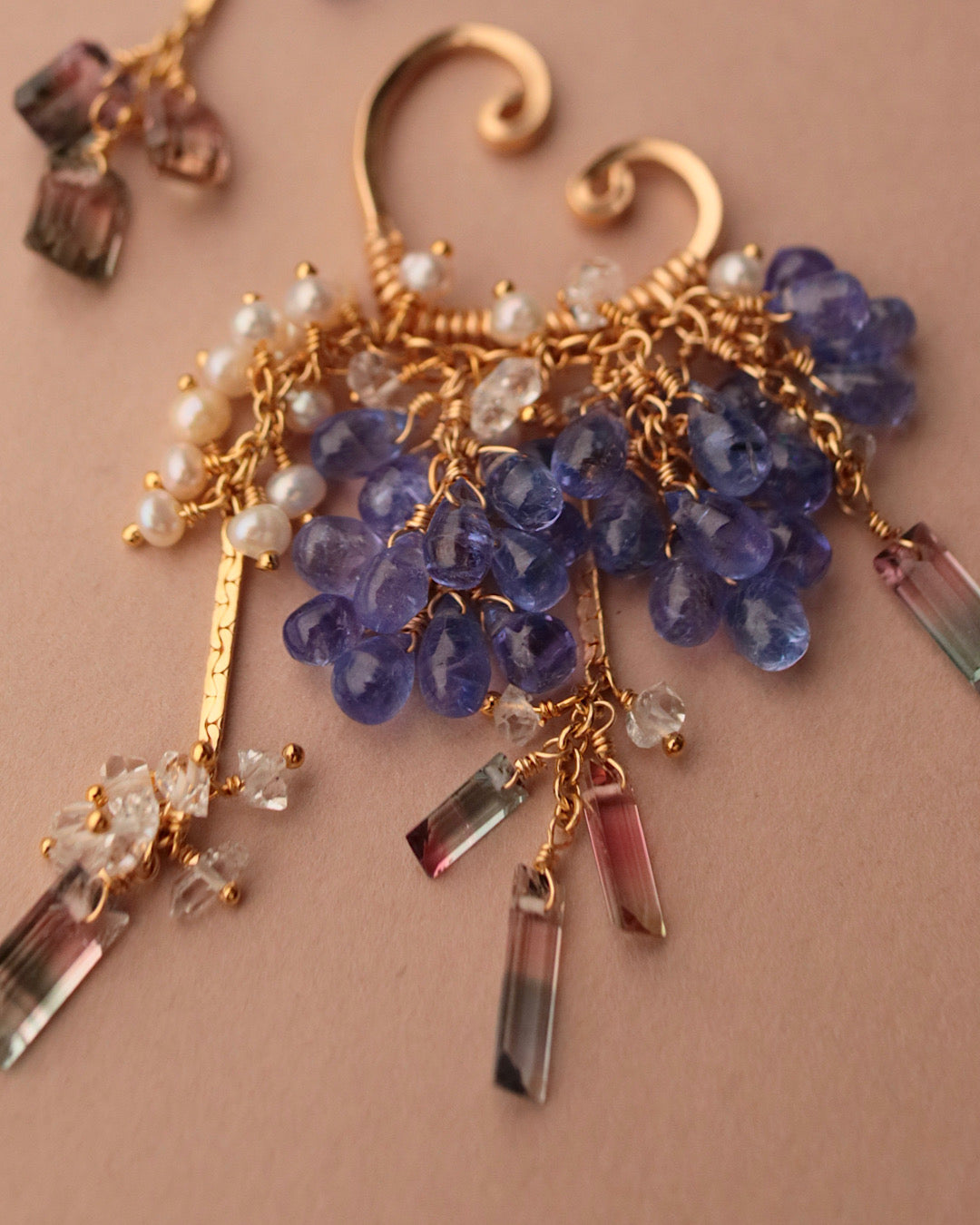 [One-of-a-kind] Bicolor Tourmaline Ear Cuff①