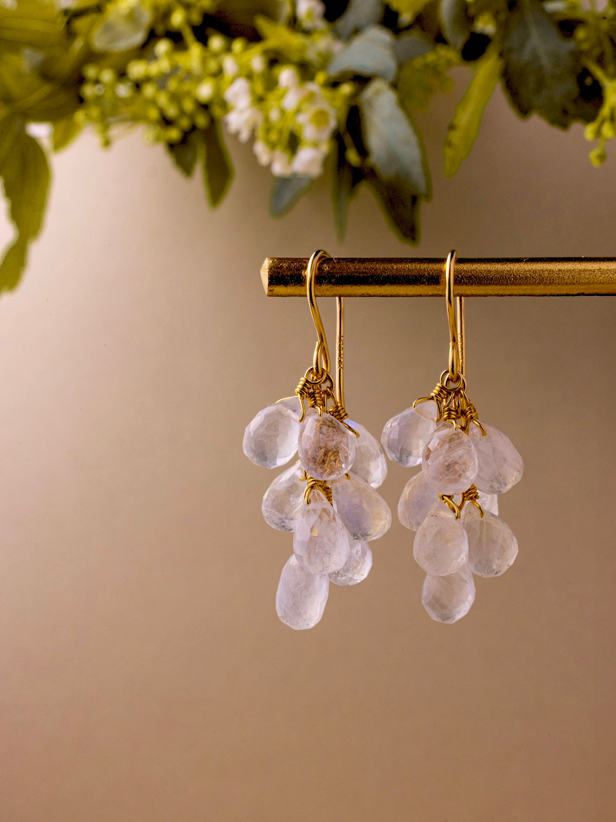 Moonstone drop earrings