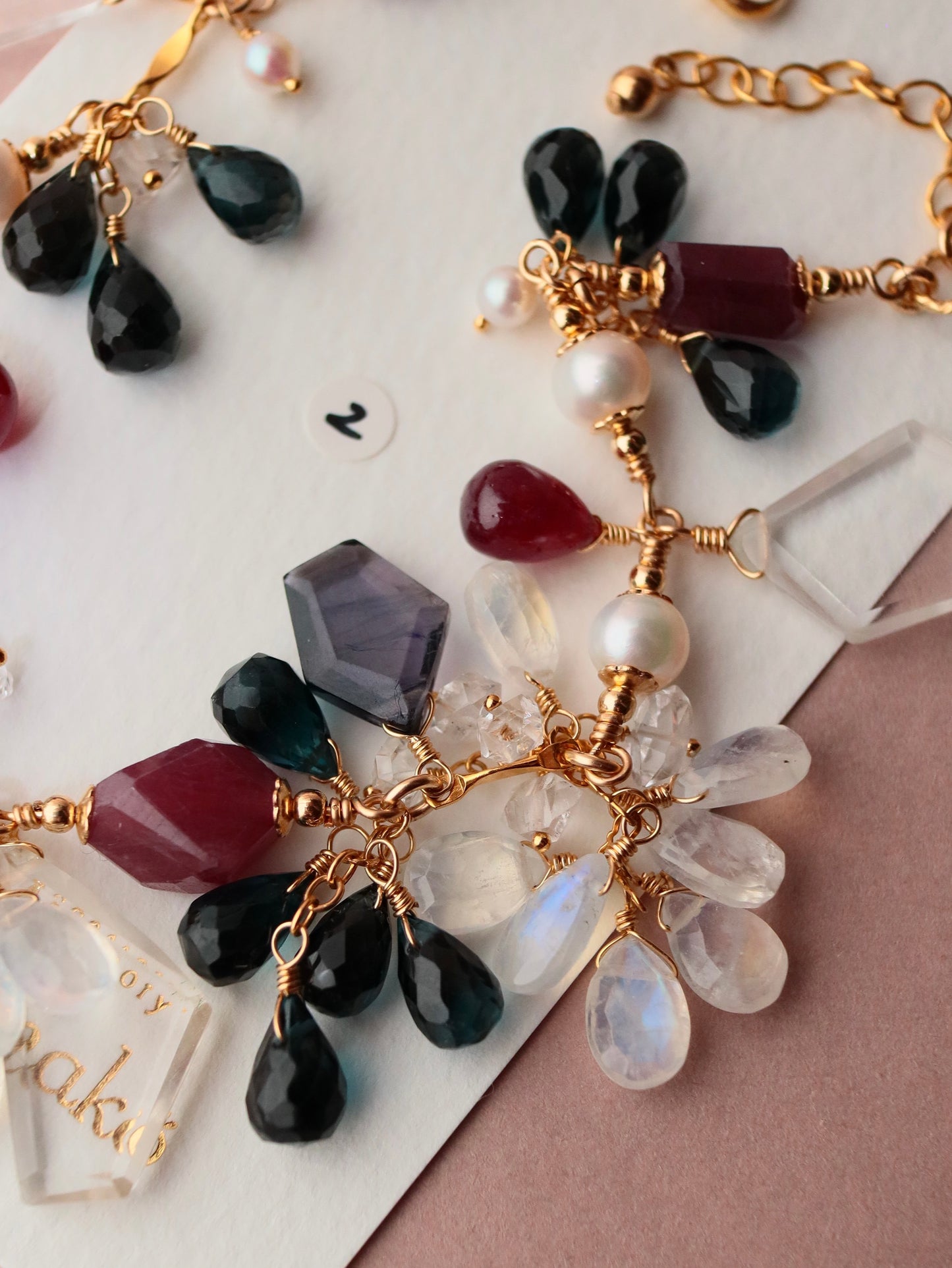 [Stories in Red] Ruby and London Blue Topaz Bracelet ②