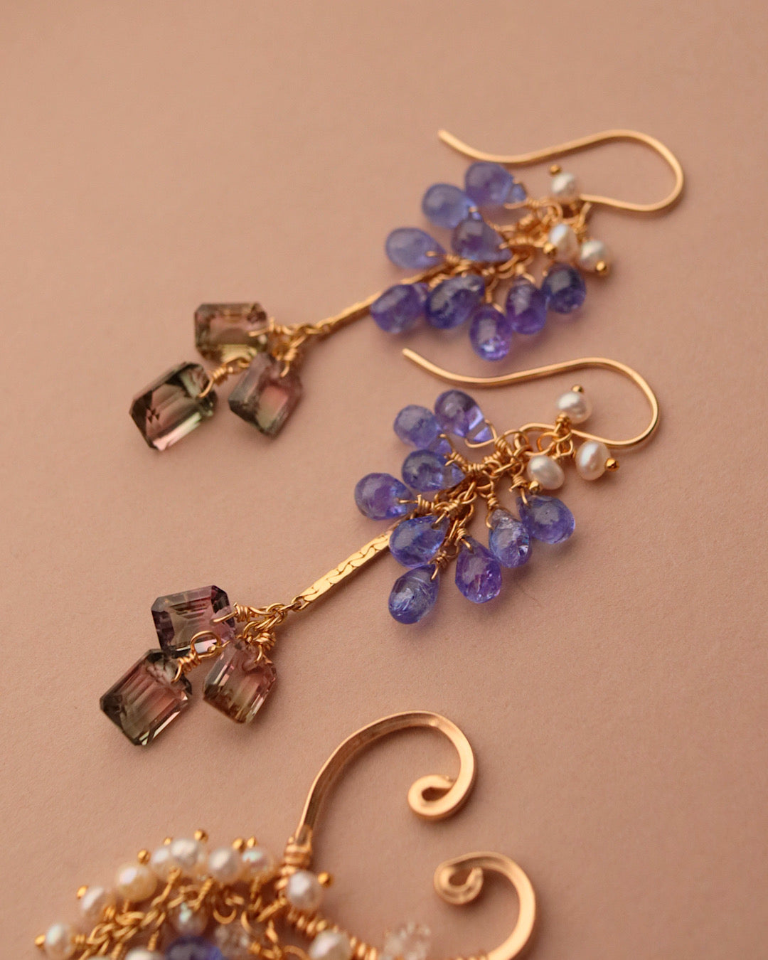 [One-of-a-kind] Bicolor Tourmaline Earrings ②
