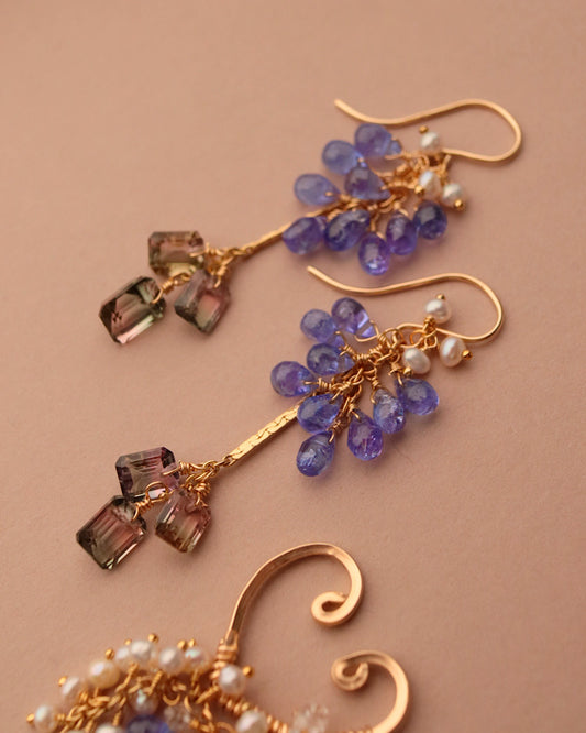 [One-of-a-kind] Bicolor Tourmaline Earrings ②