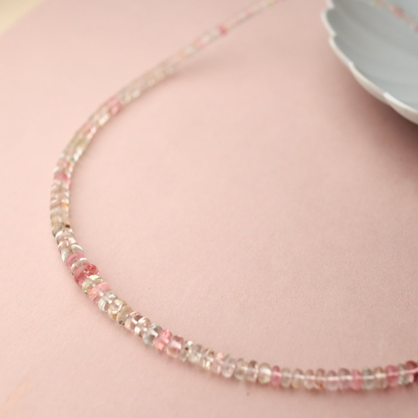 Pale tone tourmaline necklace