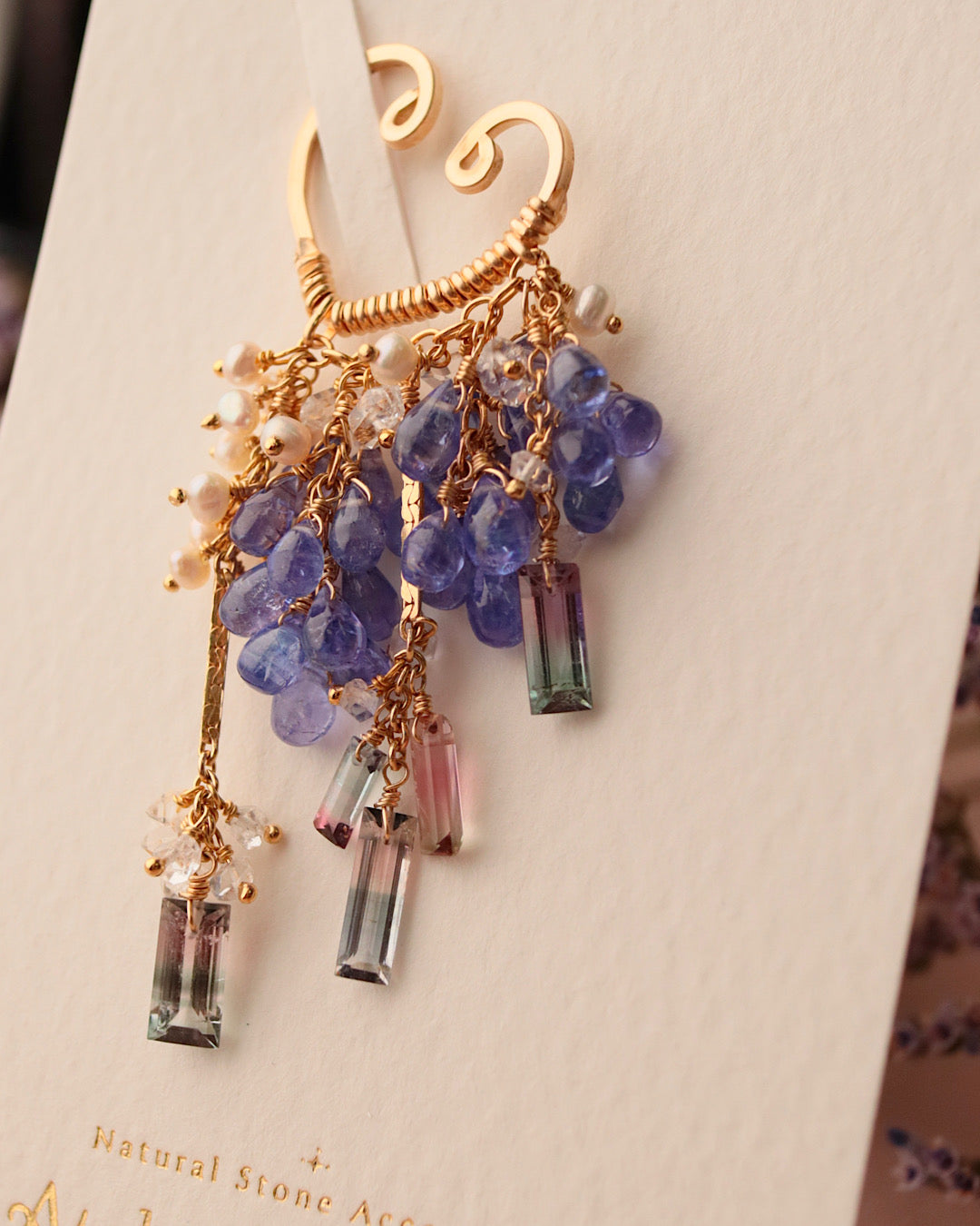 [One-of-a-kind] Bicolor Tourmaline Ear Cuff①