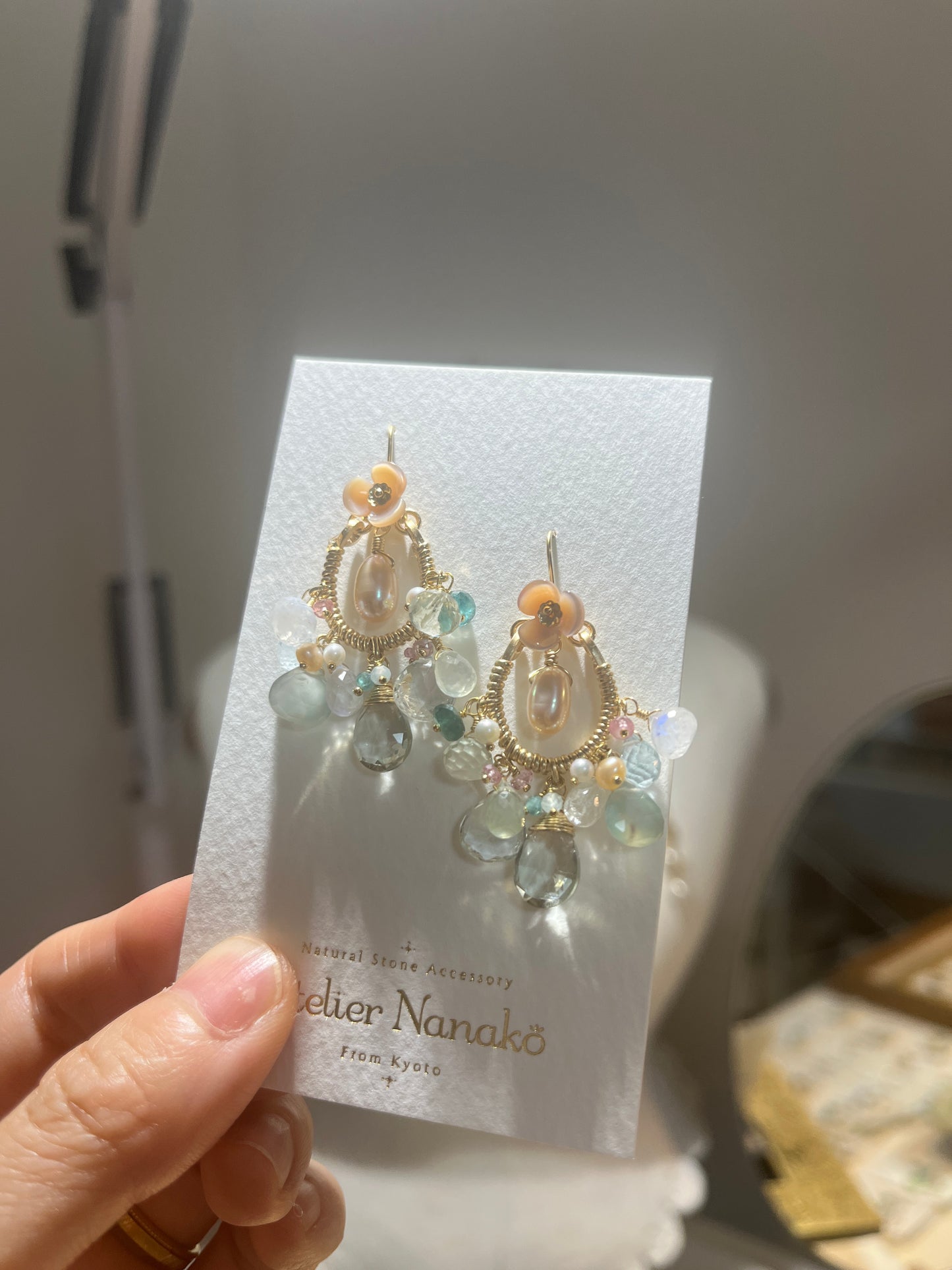 [Fragonard "Swing"] Freshwater pearl chandelier earrings