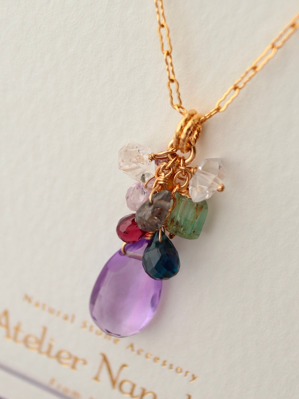 Amethyst and London Blue Topaz Necklace