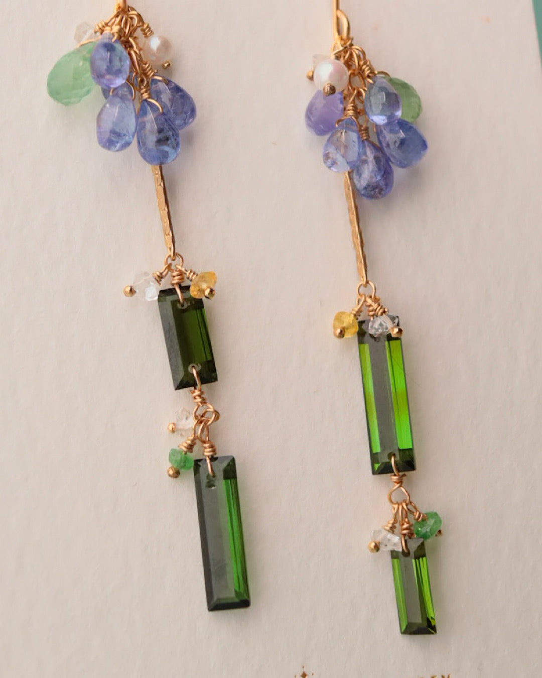 [One-of-a-kind] Green Tourmaline Earrings