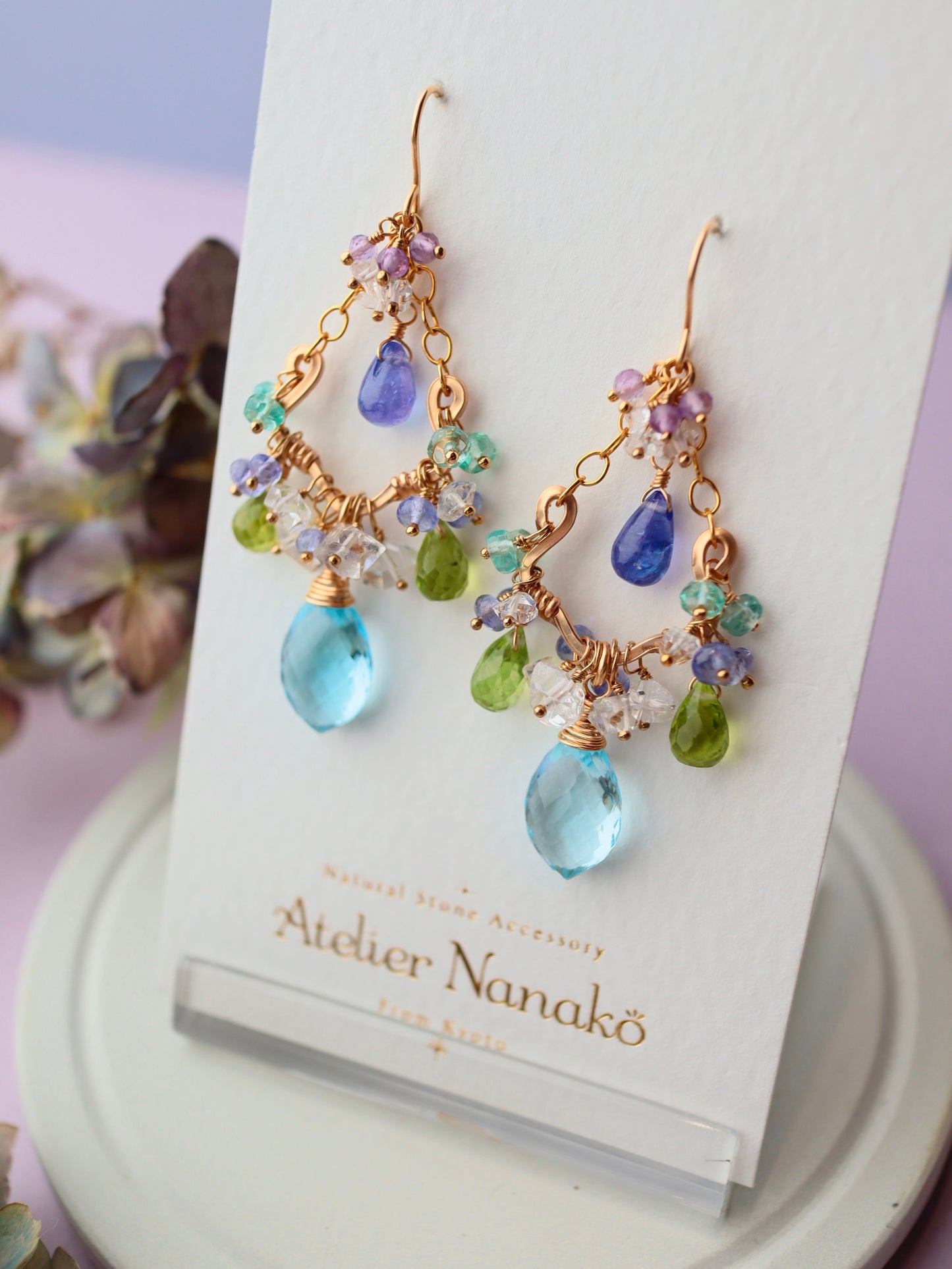 Sky Blue Topaz Chandelier Earrings