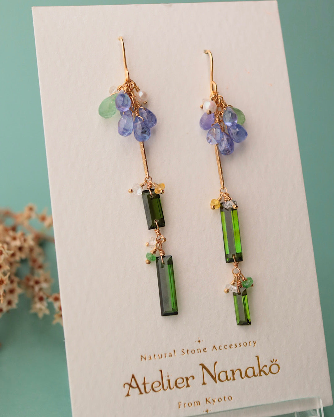 [One-of-a-kind] Green Tourmaline Earrings