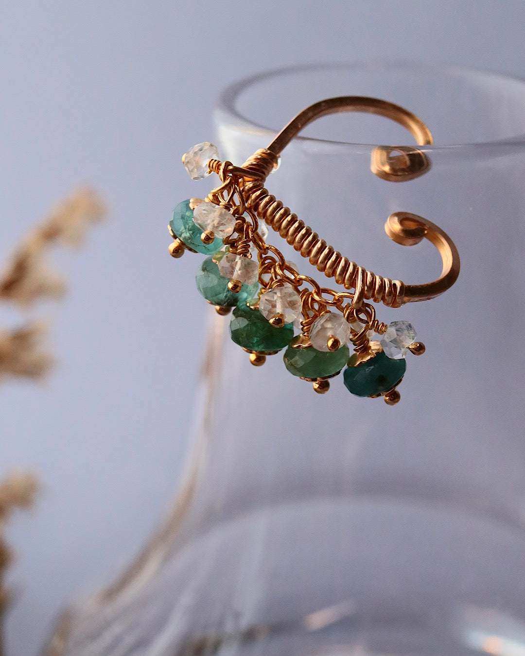 Grandidierite ear cuff